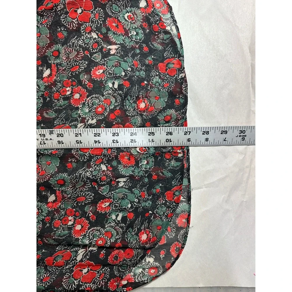 Veronica Beard Floral Print Cold Shoulder‎ Ruffle Sleeve Blouse Top size 10